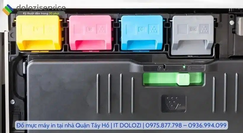 Quy trình đổ mực máy in tại nhà quận Tây Hồ Dolozi