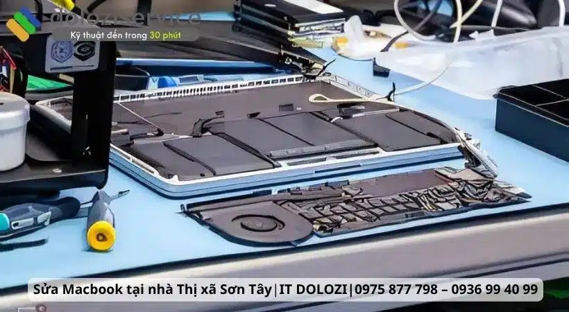 Quy trình sửa Macbook tại nhà của Dolozi, tận tâm, chu đáo