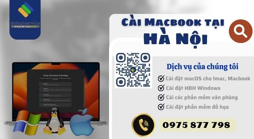 Dịch vụ cài macbook tại nhà tại Dolozi