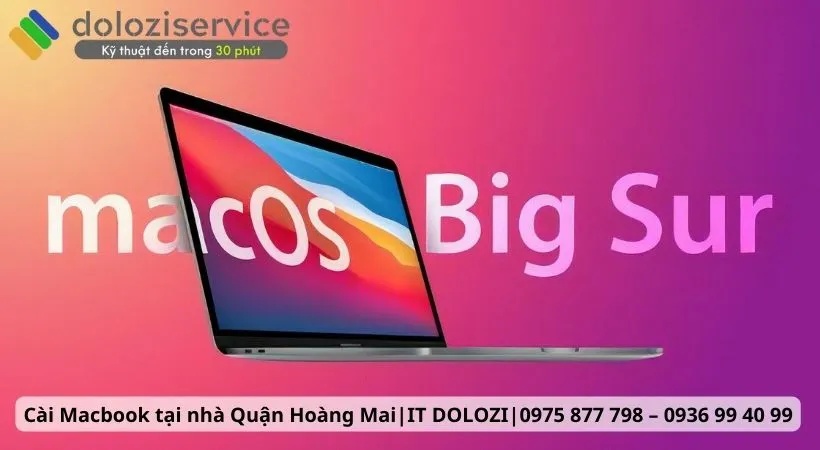 Cai macbook tai nha Quan Hoang Mai