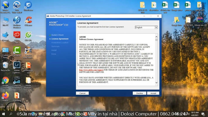 Để mặc định sau đó chọn Accept