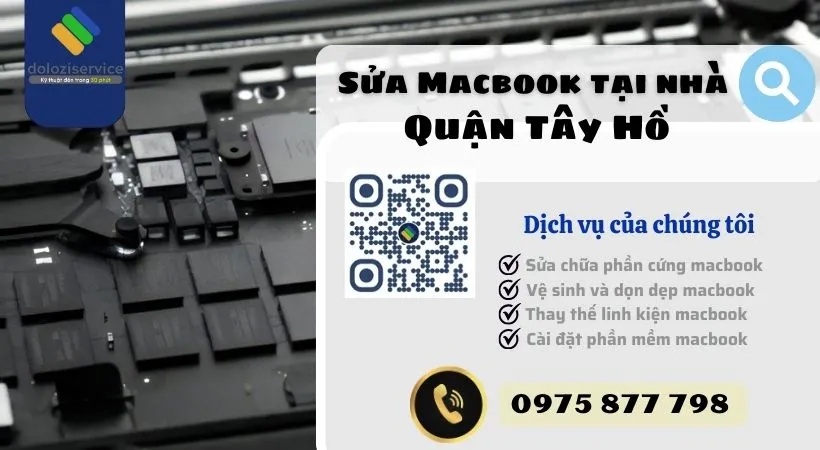 Dịch vụ sửa macbook tại nhà Quận Tây Hồ