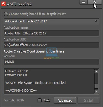 Kích hoạt bản quyền thành công After Effects 2017