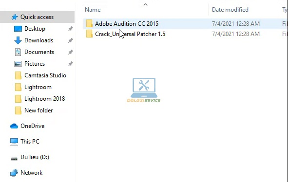 Mở thư mục Crack trong file tải về