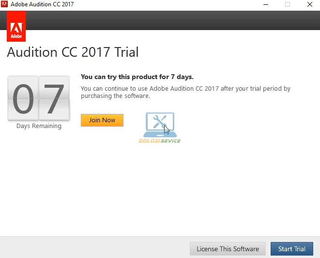 Chọn Start Trial