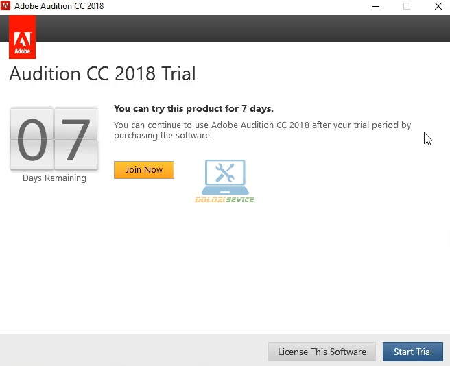 Chọn Start Trial