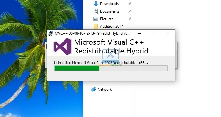 Visual C++ đang được cài đặt