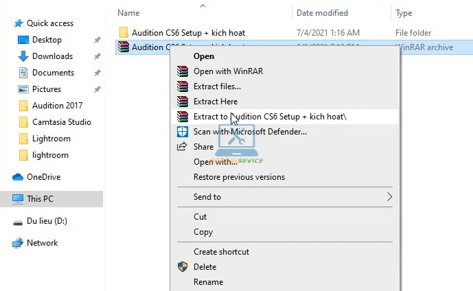 Giải nén phần mềm Audition CS6 Full Crack