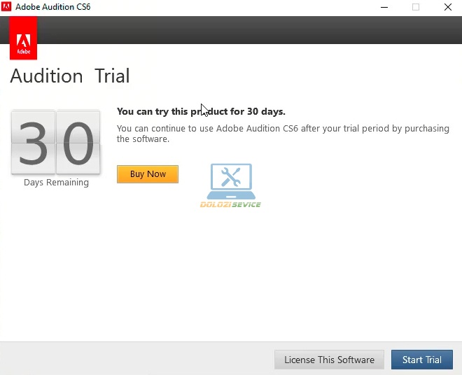 Chọn Start Trial