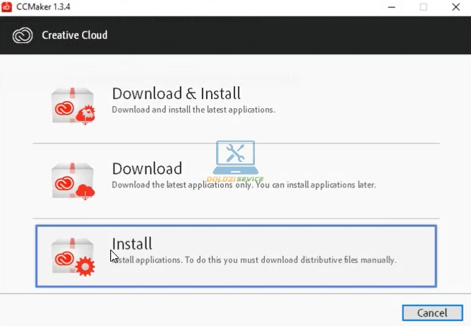 Chọn Install
