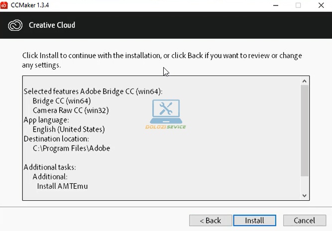 Chọn Install