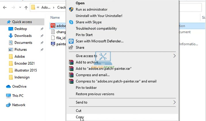 Copy file kích hoạt bản quyền