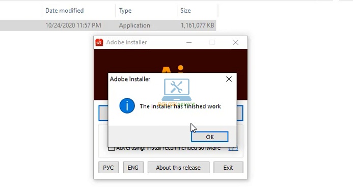 Hoàn tất cài đặt phần Illustrator 2021 Full Crackmềm