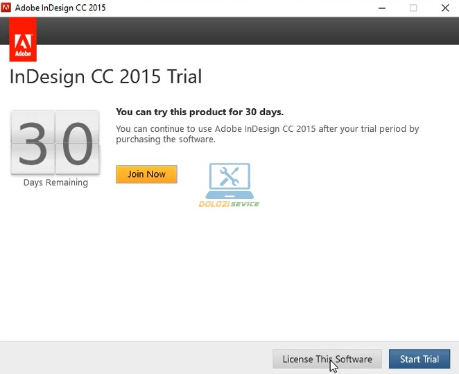 Chọn Start Trial