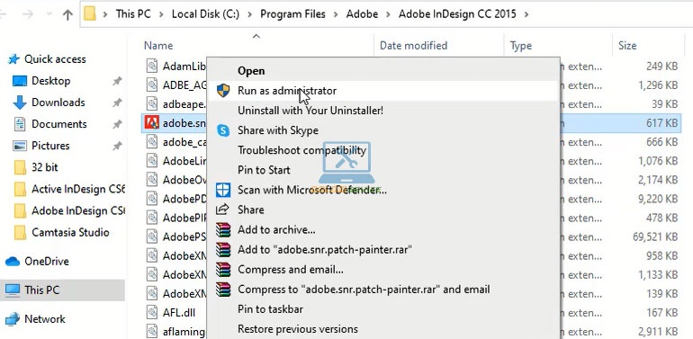 Chạy phần mềm kích hoạt với quyền Admin