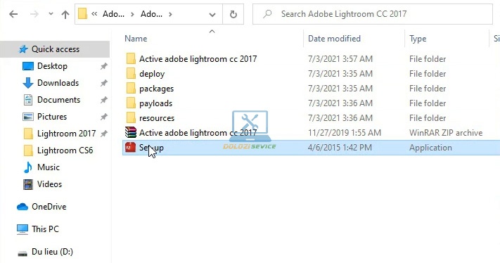 Chạy File cài đặt phần mềm