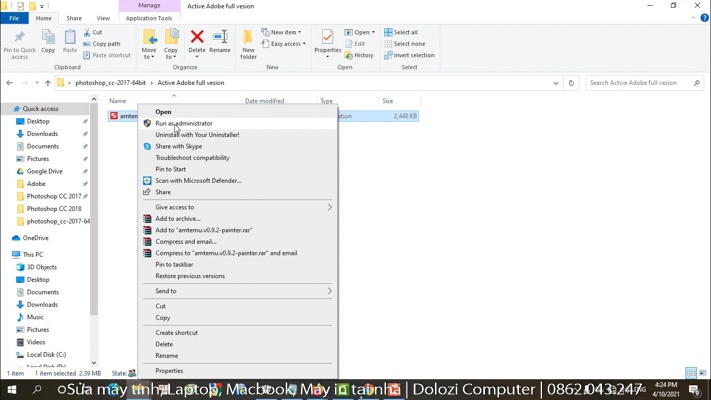 Chạy file amtemu.v0.9.2-painter Chạy file amtemu.v0.9.2-painter