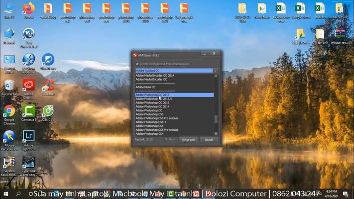 Chọn Adobe Photoshop CC 2017 sau đó chọn Install Chọn Adobe Photoshop CC 2017 sau đó chọn Install