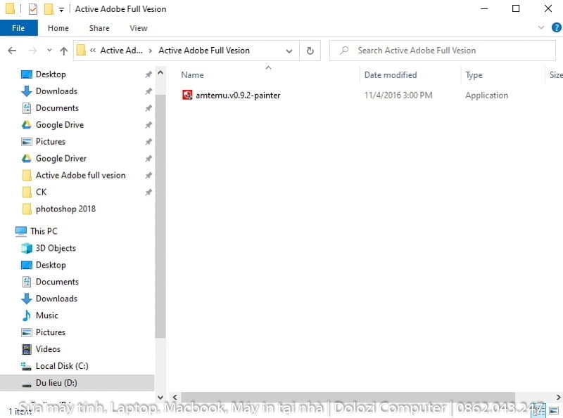 Tìm file crack photoshop 2018