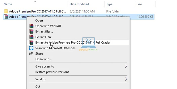 Giải nén phần mềm Premiere 2017 Full Crack