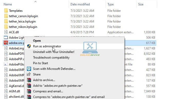 Chạy phần mềm kích hoạt với quyền Admin