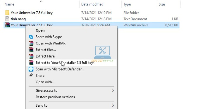 Giải nén phần mềm Your Uninstaller 7.5 Full Crack