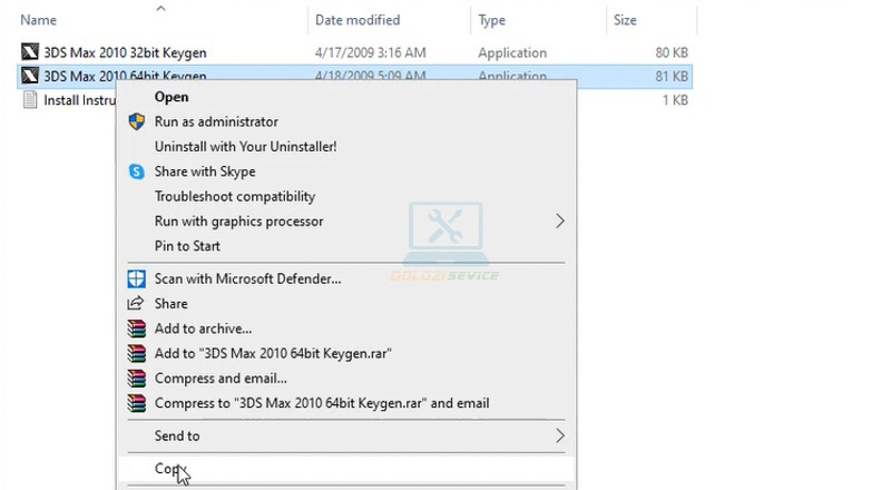 Ta tiến hành Copy File kích hoạt bản quyền như hình