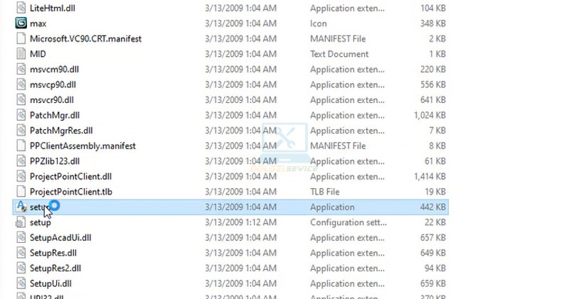 Tiến hành Click Double vào File Setup để bắt đầu cài đặt 3DS Max 2010
