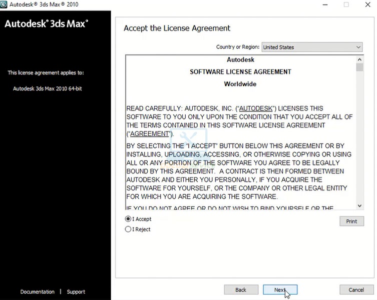 Tích chọn I Accept xong ta nhấn Next