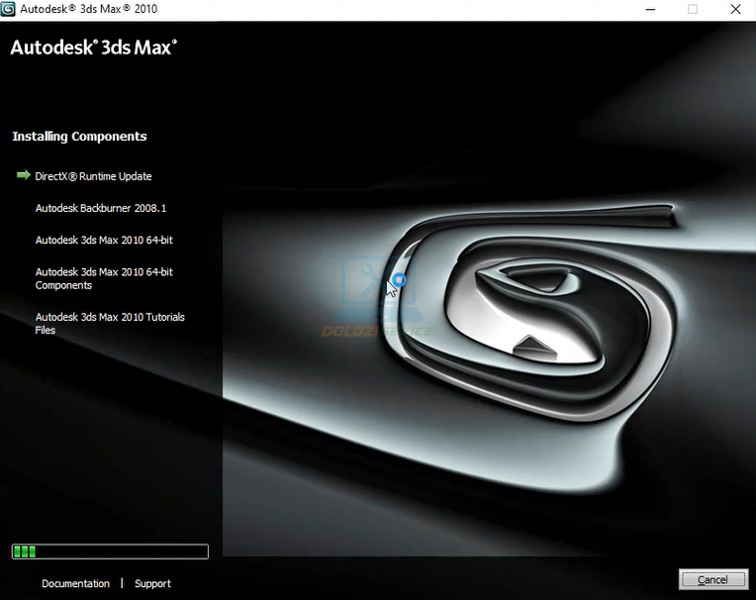 Đợi cho phần mềm 3DS Max 2010 cài đặt hoàn tất