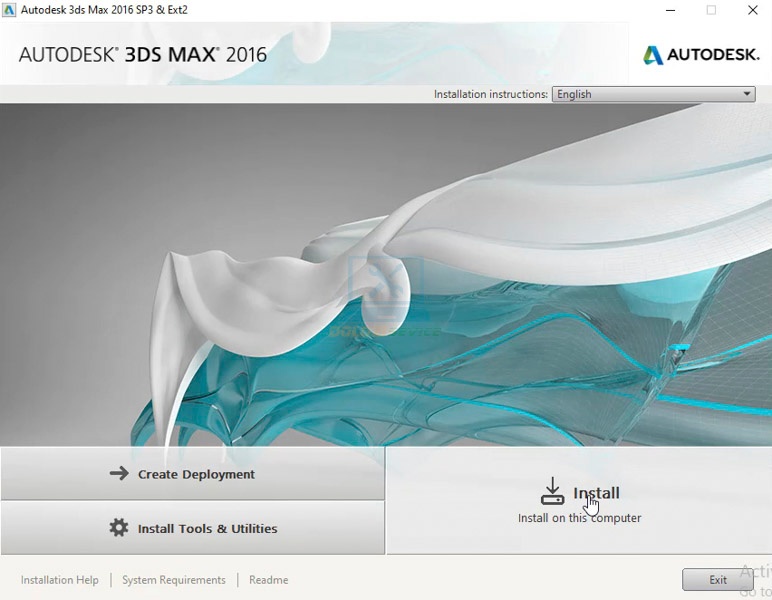 Ta chọn Install để cài 3DS Max 2016
