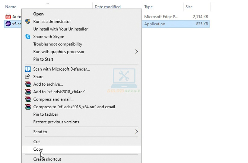 Ta tiến hành Copy File kích hoạt bản quyền như hình