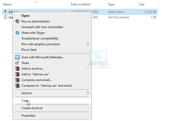 Ta tiến hành Copy File kích hoạt bản quyền như hình