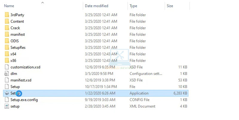 Tiến hành Click Double vào File Setup để bắt đầu cài đặt 3DS Max 2021