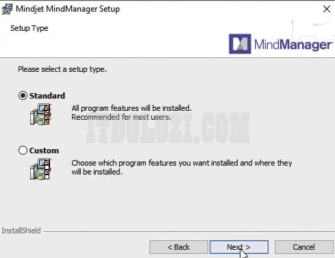 Chọn Standard sau đó nhấn Next
