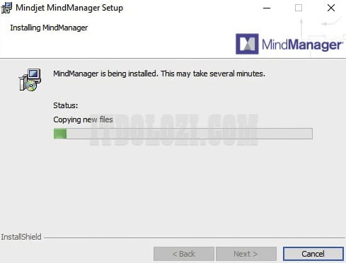 Đợi phần mềm Mindjet MindManager 2018 cài đặt hoàn tất