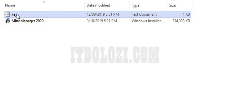 Quay lại thư mục sau đó mở file chứa Key kích hoạt