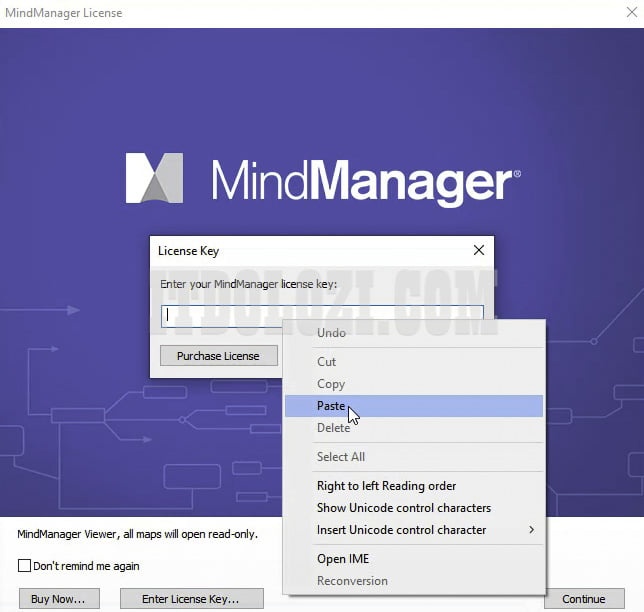 Dán (Paste) vào phần mềm Mindjet MindManager 2020