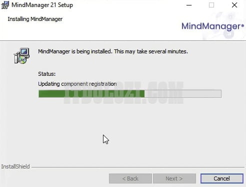 Chờ đợi cài đặt Đợi phần mềm Mindjet MindManager 2021 cài đặt hoàn tất