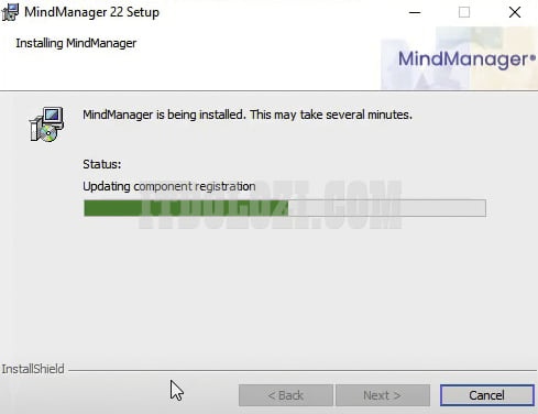 Đợi phần mềm Mindjet MindManager 2022 cài đặt hoàn tất