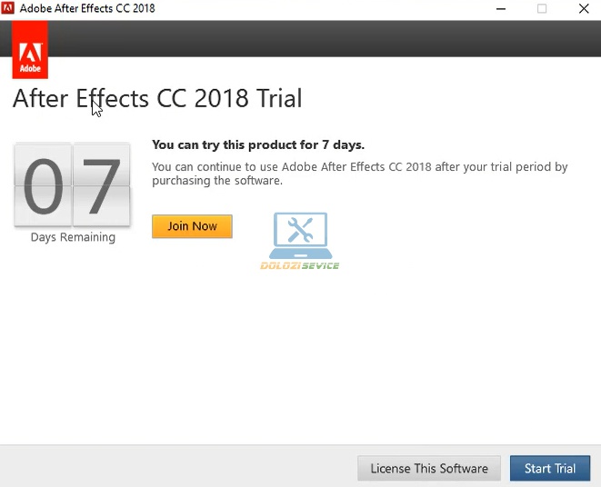 Chọn Start Trial