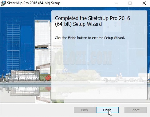 Hoàn tất cài đặt Sketchup 2016