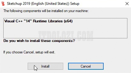 Ta nhấn Install để cài Visua C++