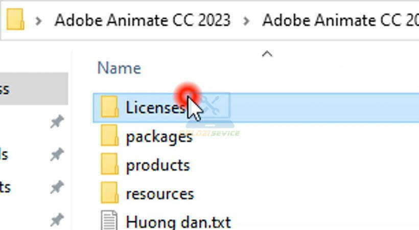 Mở file kích hoạt Animate CC 2023