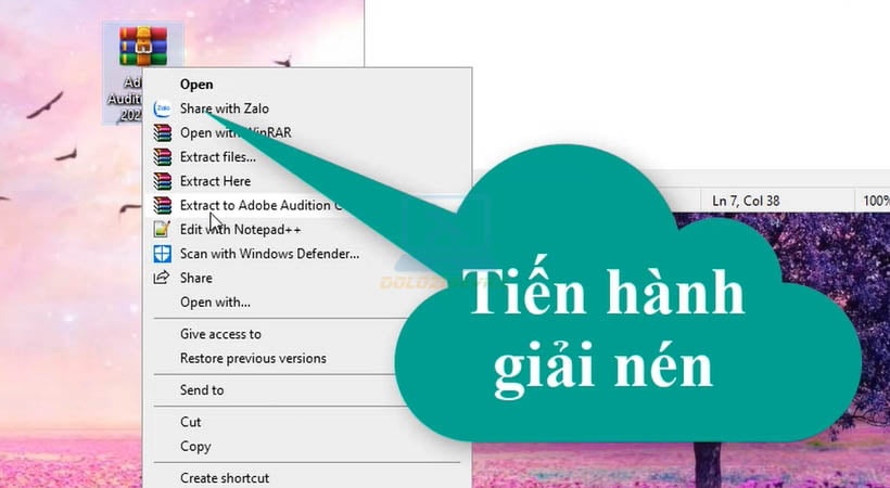 Giải nén phần mềm Audition 2023