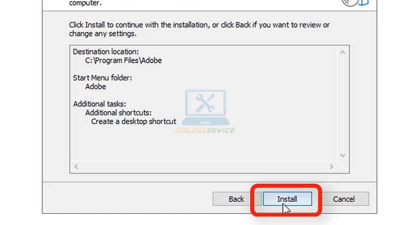 Chọn Install