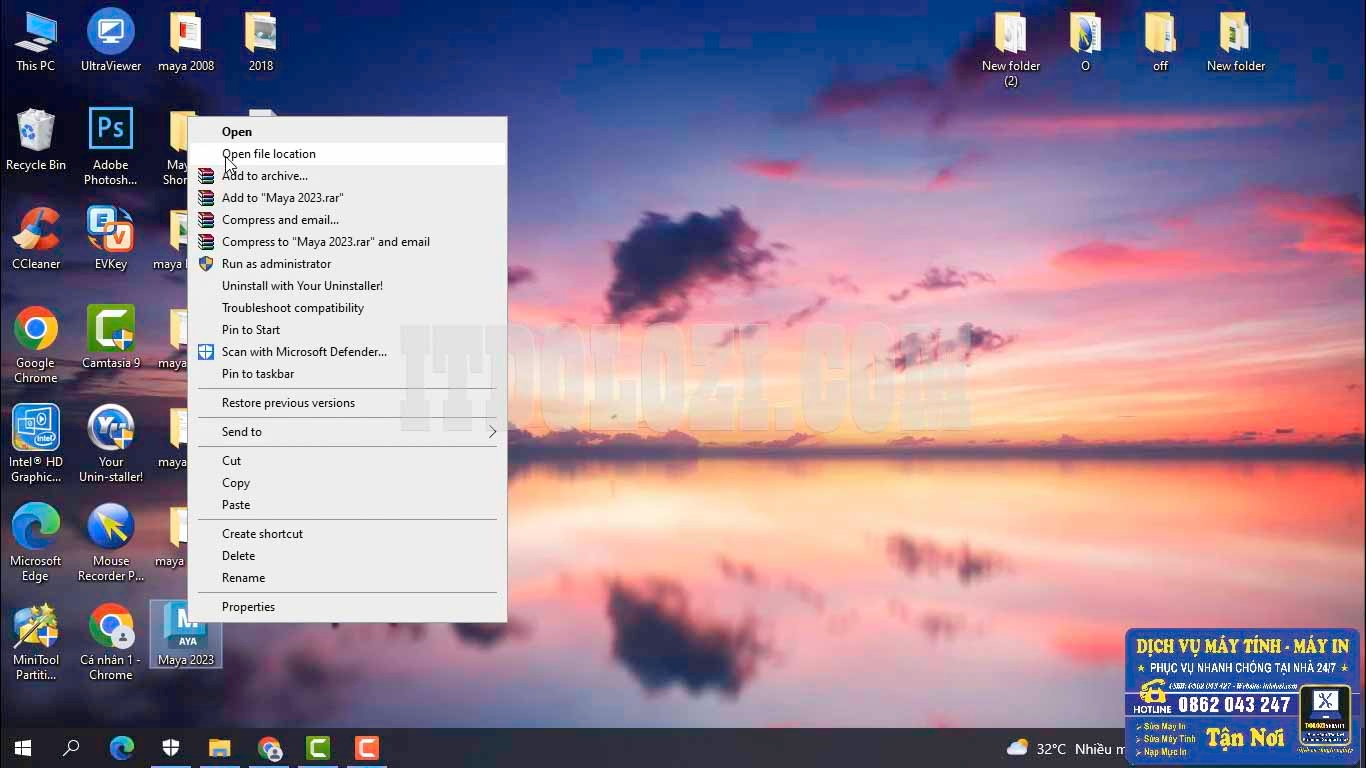 Open file location