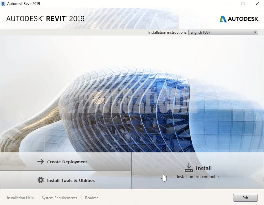 Ta nhấn Install để bắt đầu cài đặt Autodesk Revit 2019