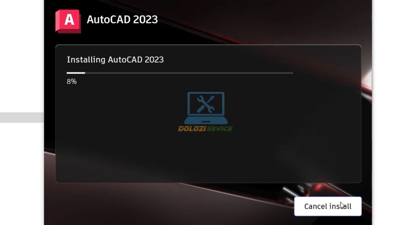 Chờ Autocad 2023 tải xong