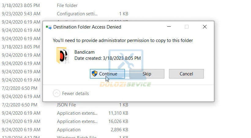 Chọn Continue để hoàn tất kích hoạt Bandicam 2020